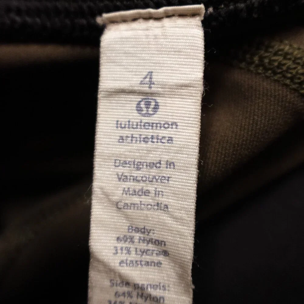 Lululemon Smooth Stride Tight women's 4‎ olive green